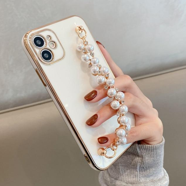 Gloss Pearl Chain iPhone Case