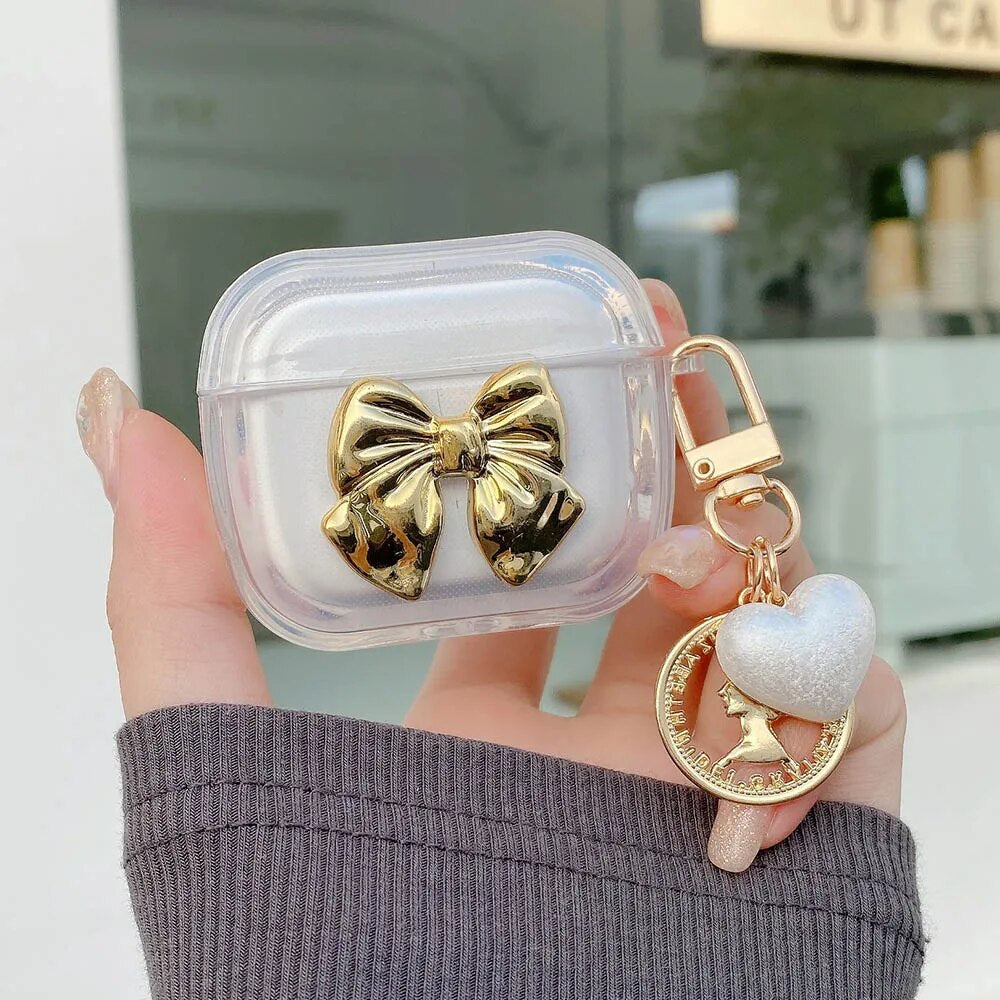 Earphone Case for AirPods 2 Pro 3 Generation Headset Cover for Airpods Keychain